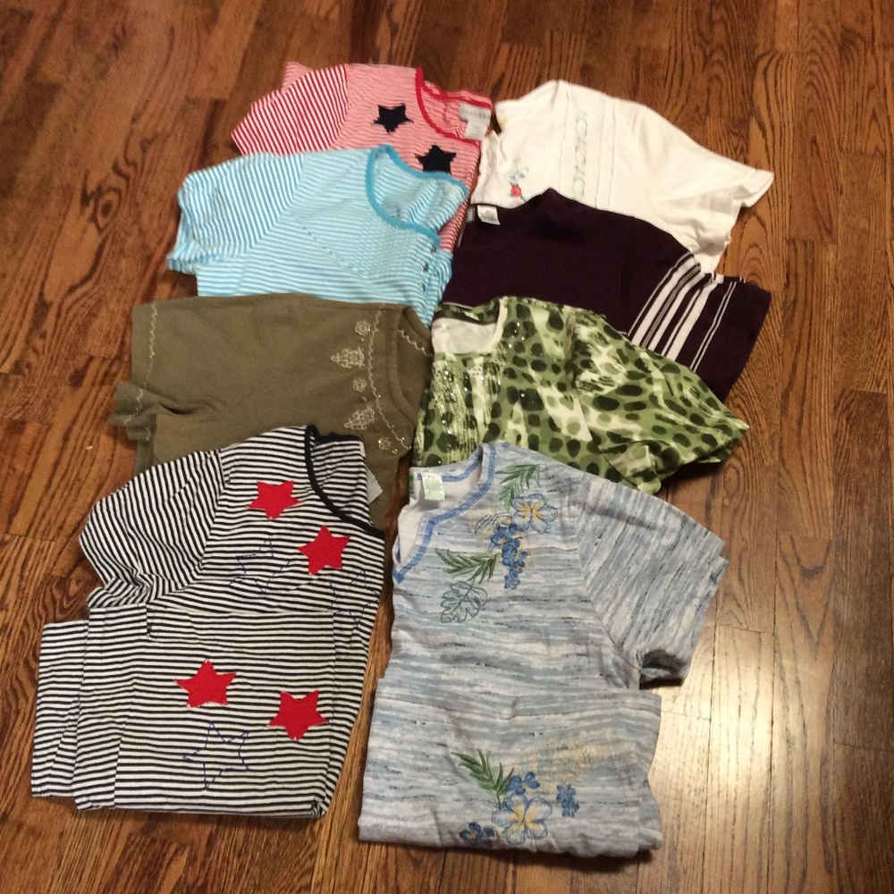 Large Lot of 8 Women's S/S tops Size XL & PXL